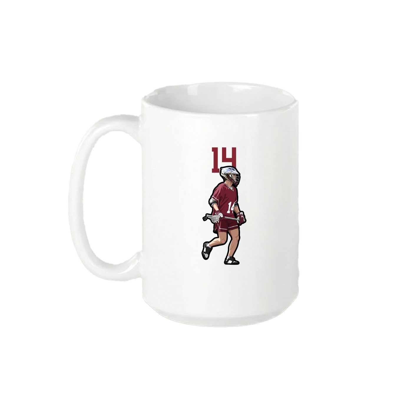 15oz Coffee Mug — Number Top in White