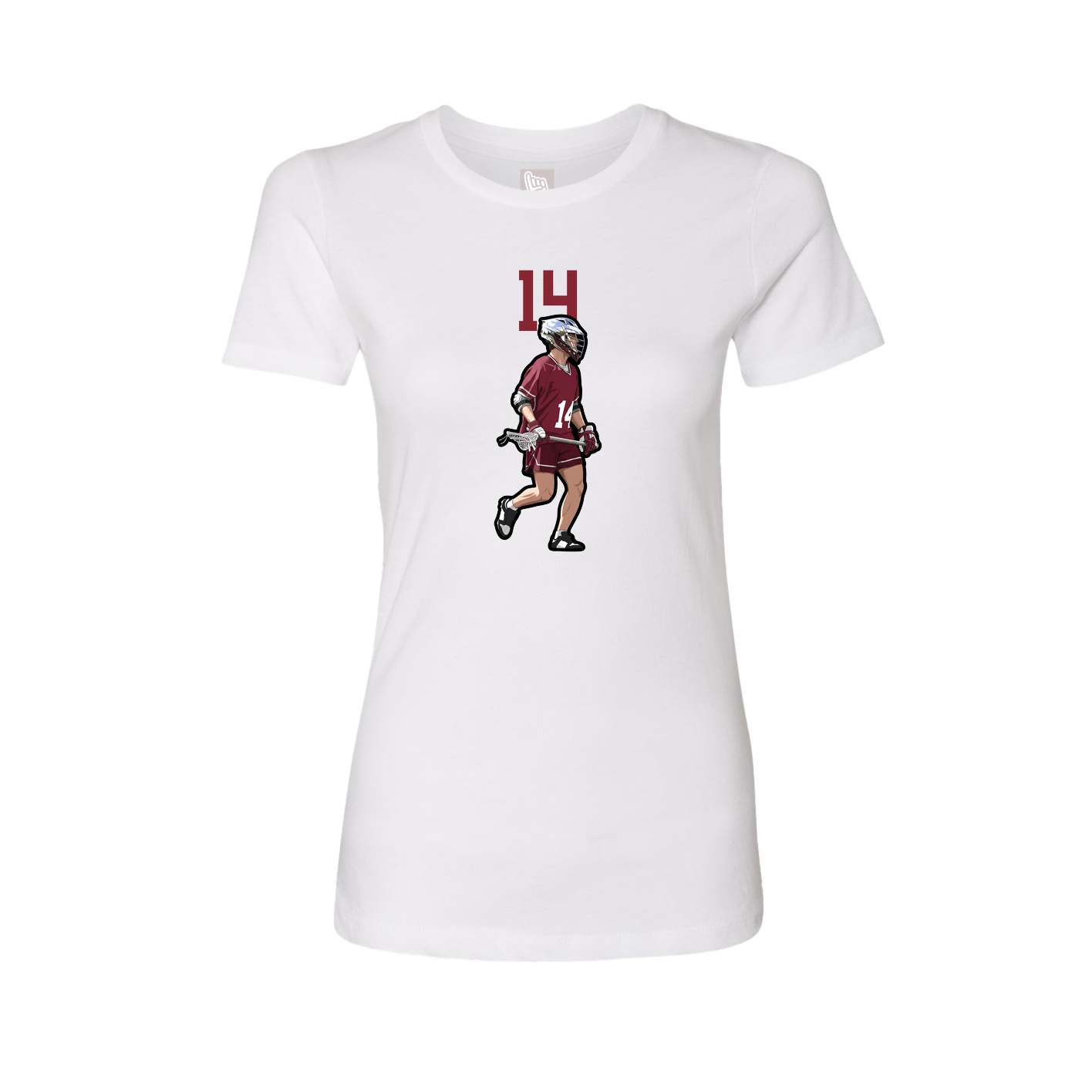 Fitted Women's Tee — Number Top in White