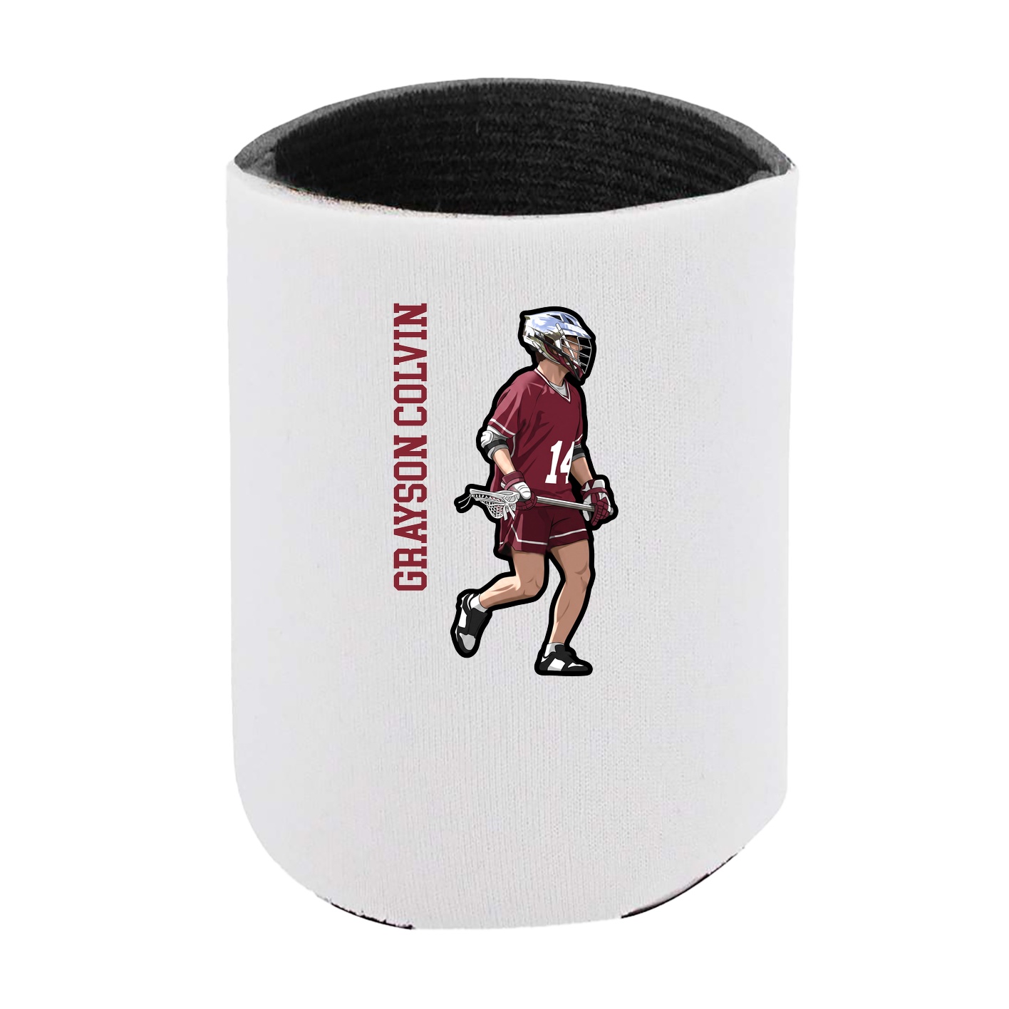 Can Holder — Name Vertical in White