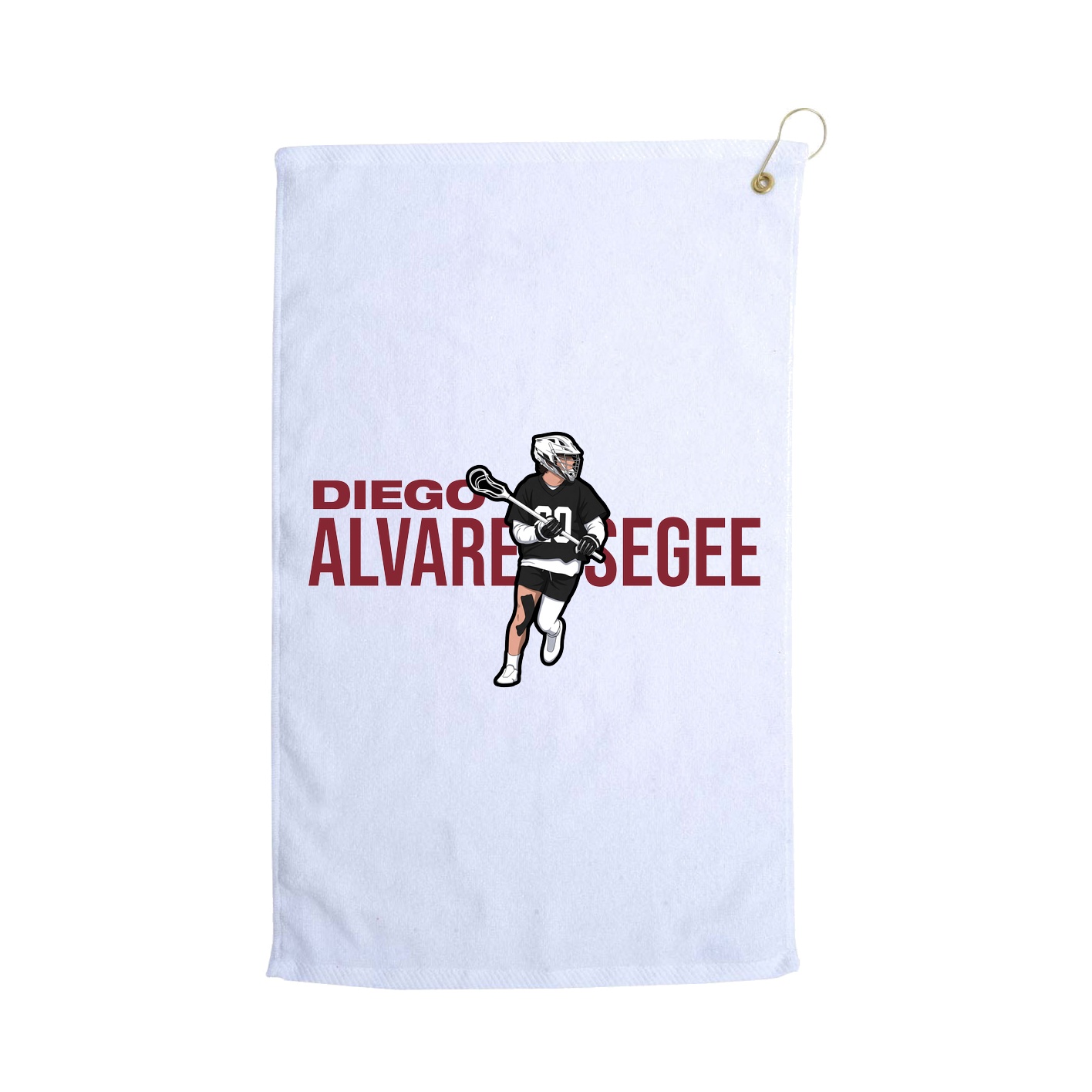 Golf Towel — Player Name in White