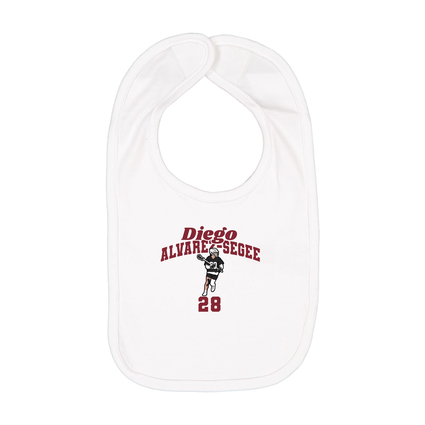 Infant Bib — Signature Arch in White