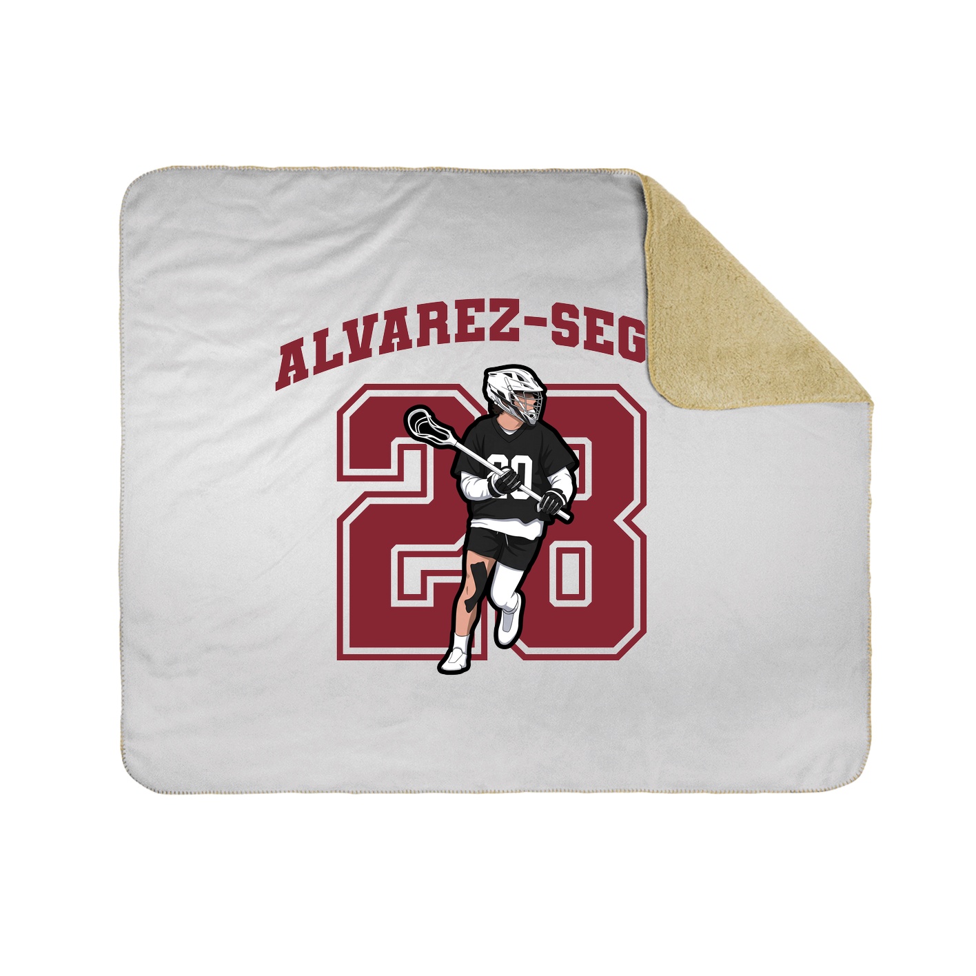 Throw Blanket — Number in White