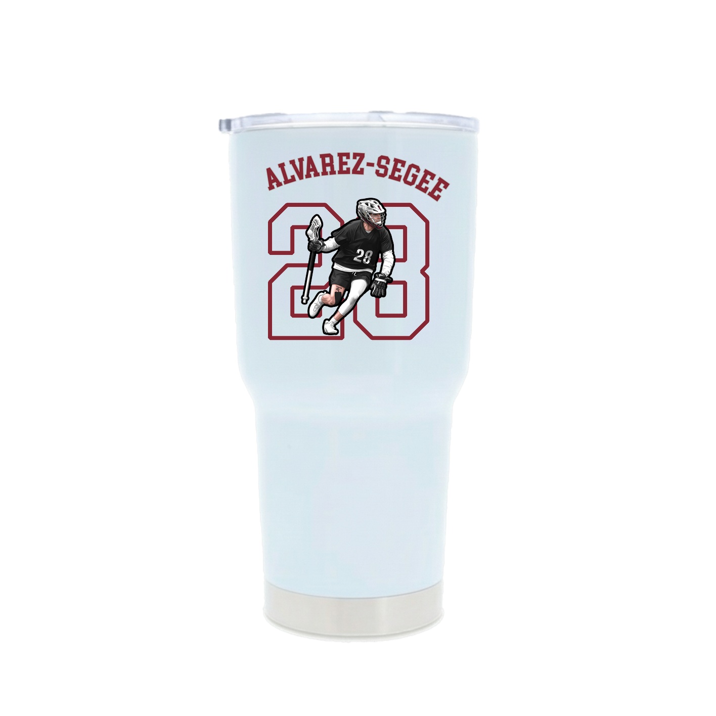 30oz Stainless Steel Tumbler — Shirsey Arch in White