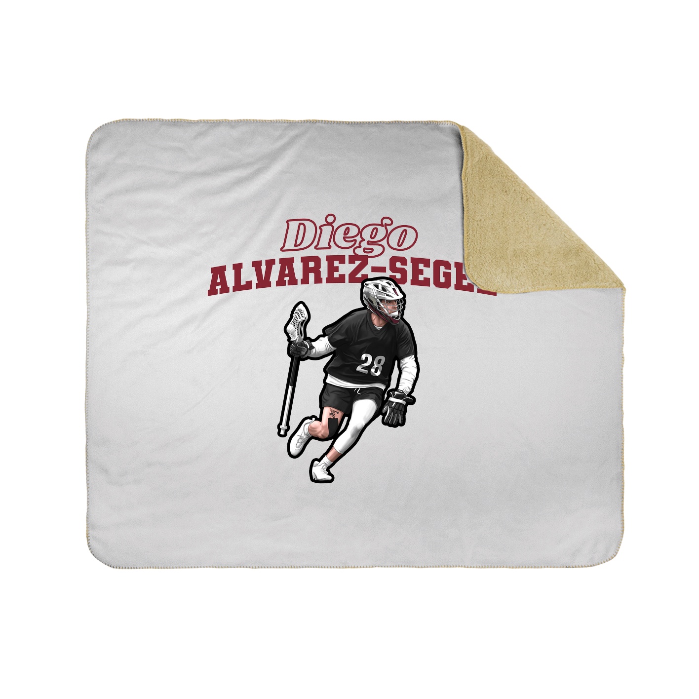 Throw Blanket — Name Arch in White