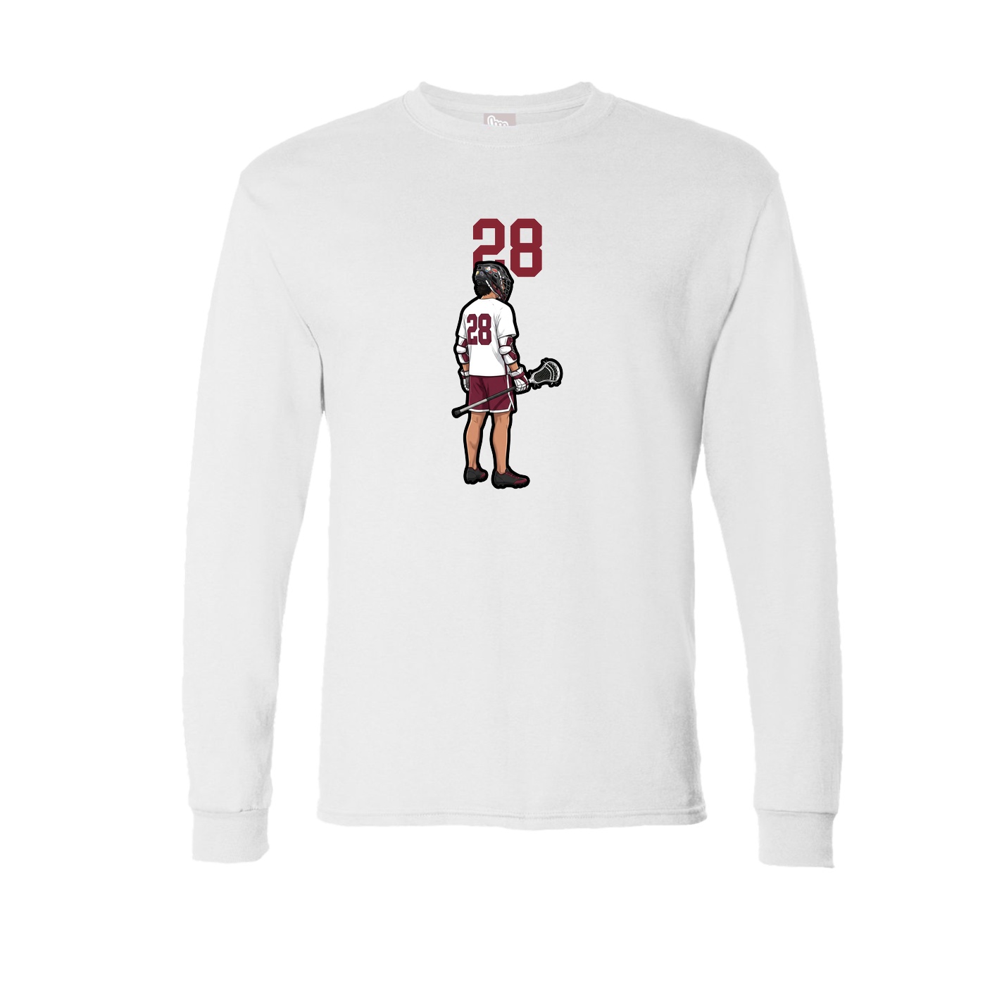 Long Sleeve Tee — Number Top in White