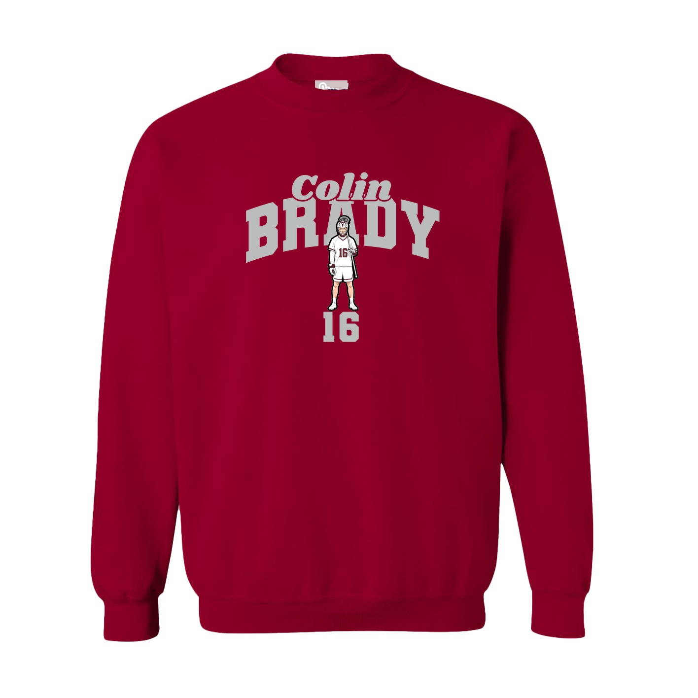 Fleece Crew — Signature Arch in Cardinal