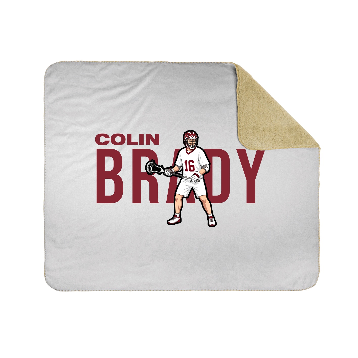 Throw Blanket — Player Name in White
