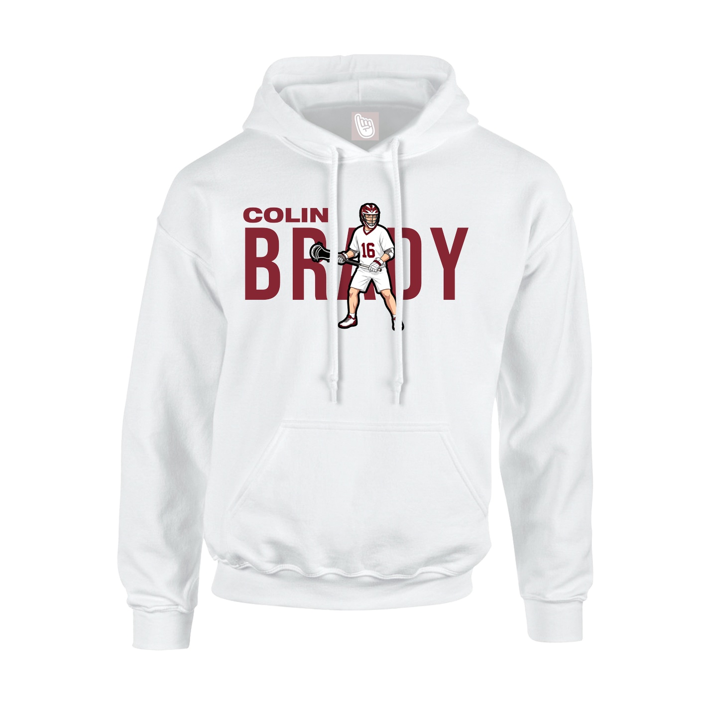 Youth Hoodie — Player Name in White