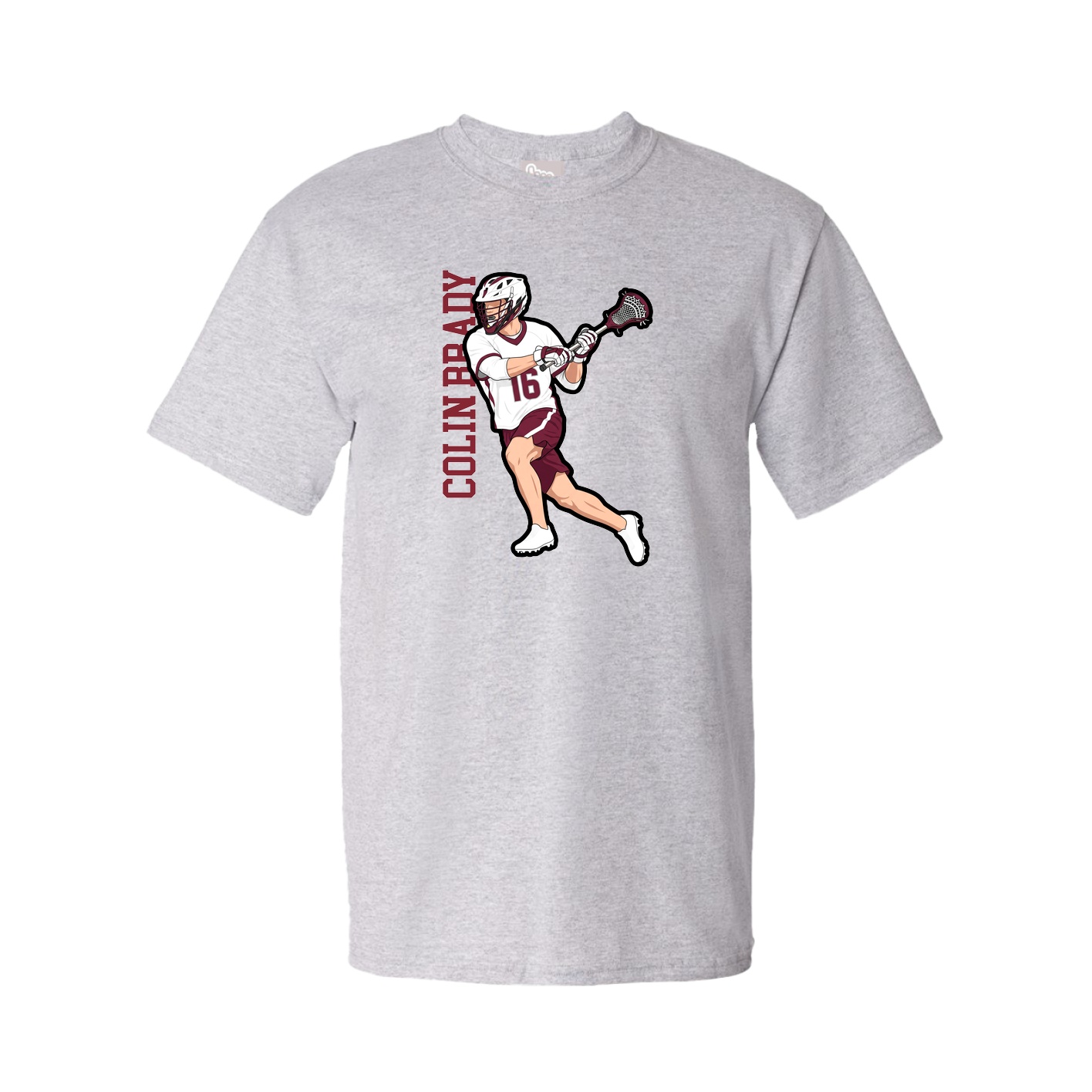 Tee — Name Vertical in Grey