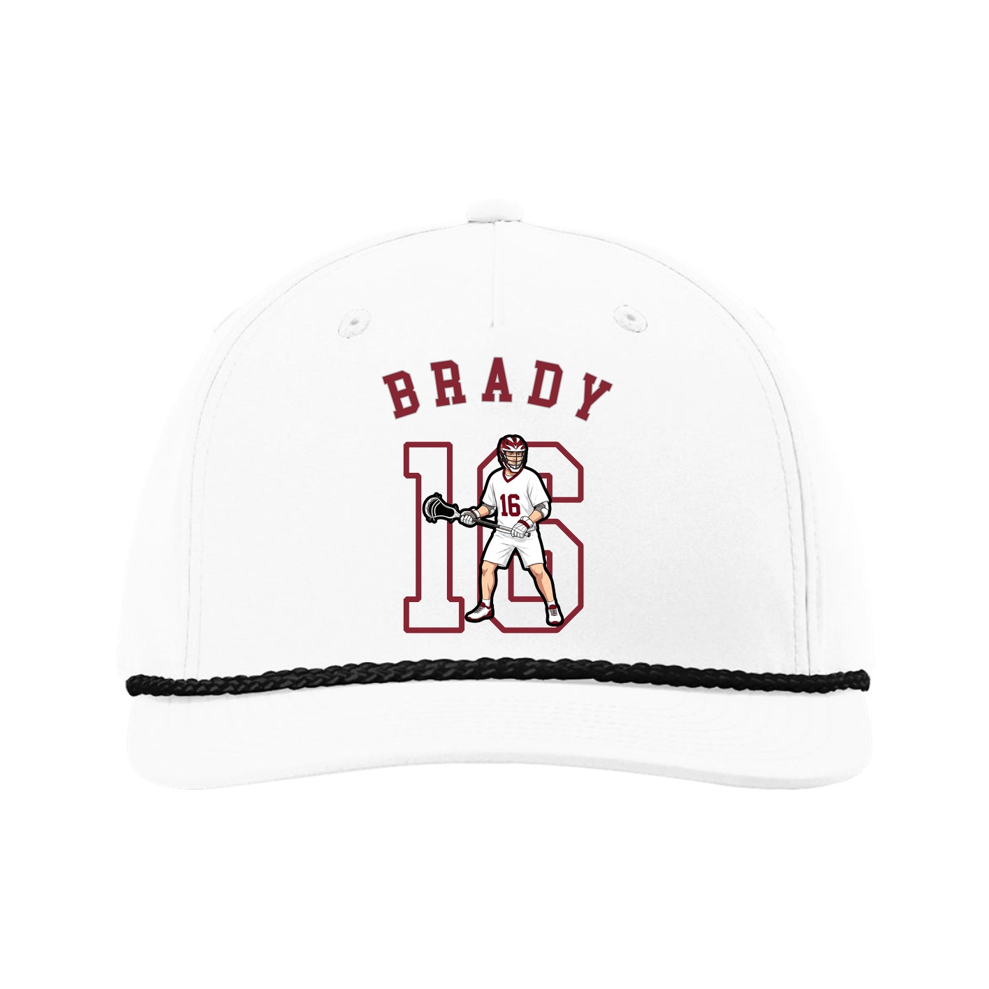 Five-Panel Classic Rope Cap — Shirsey Arch in White