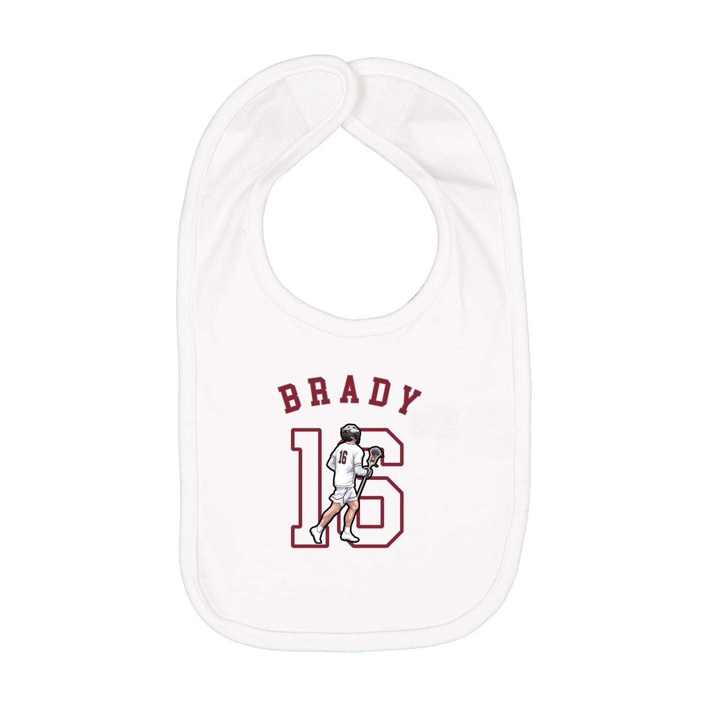 Infant Bib — Shirsey Arch in White