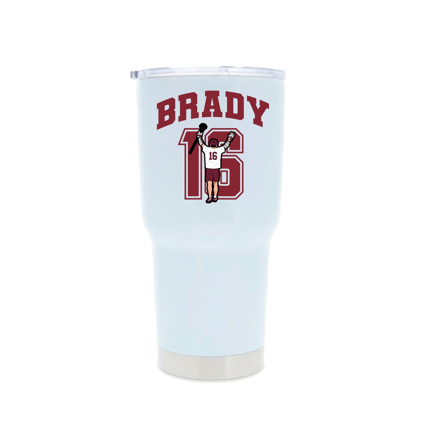 30oz Stainless Steel Tumbler — Number in White