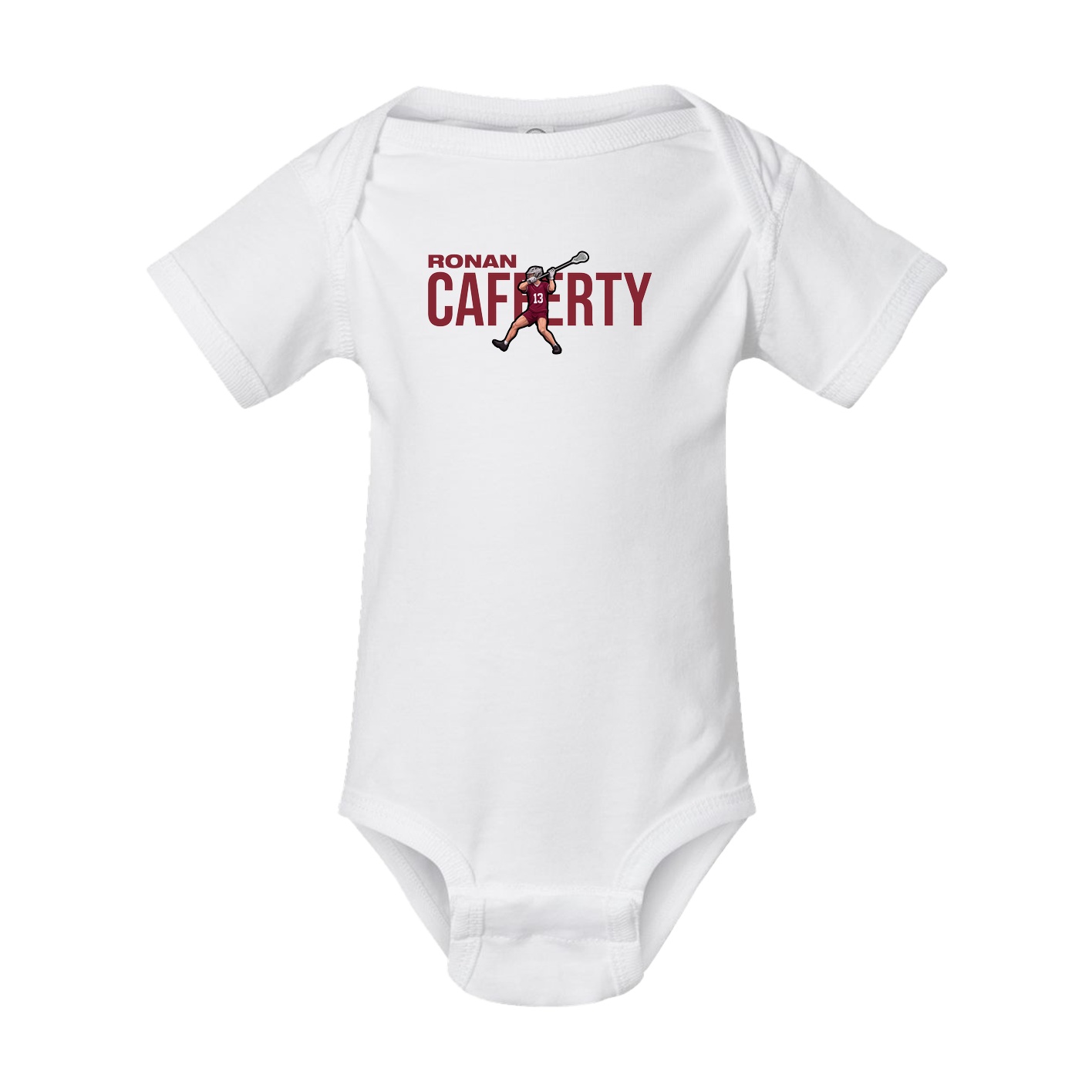 Baby Onesie — Player Name in White