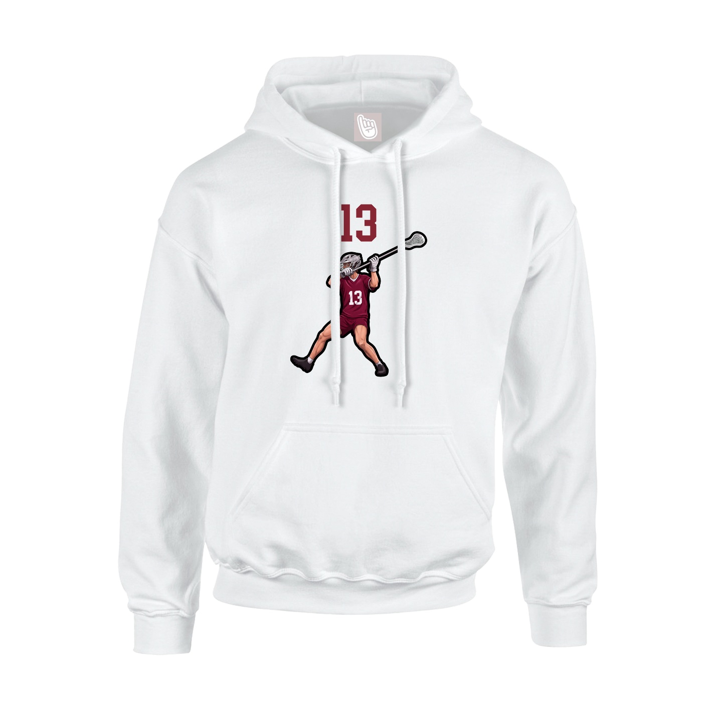 Hoodie — Number Top in White