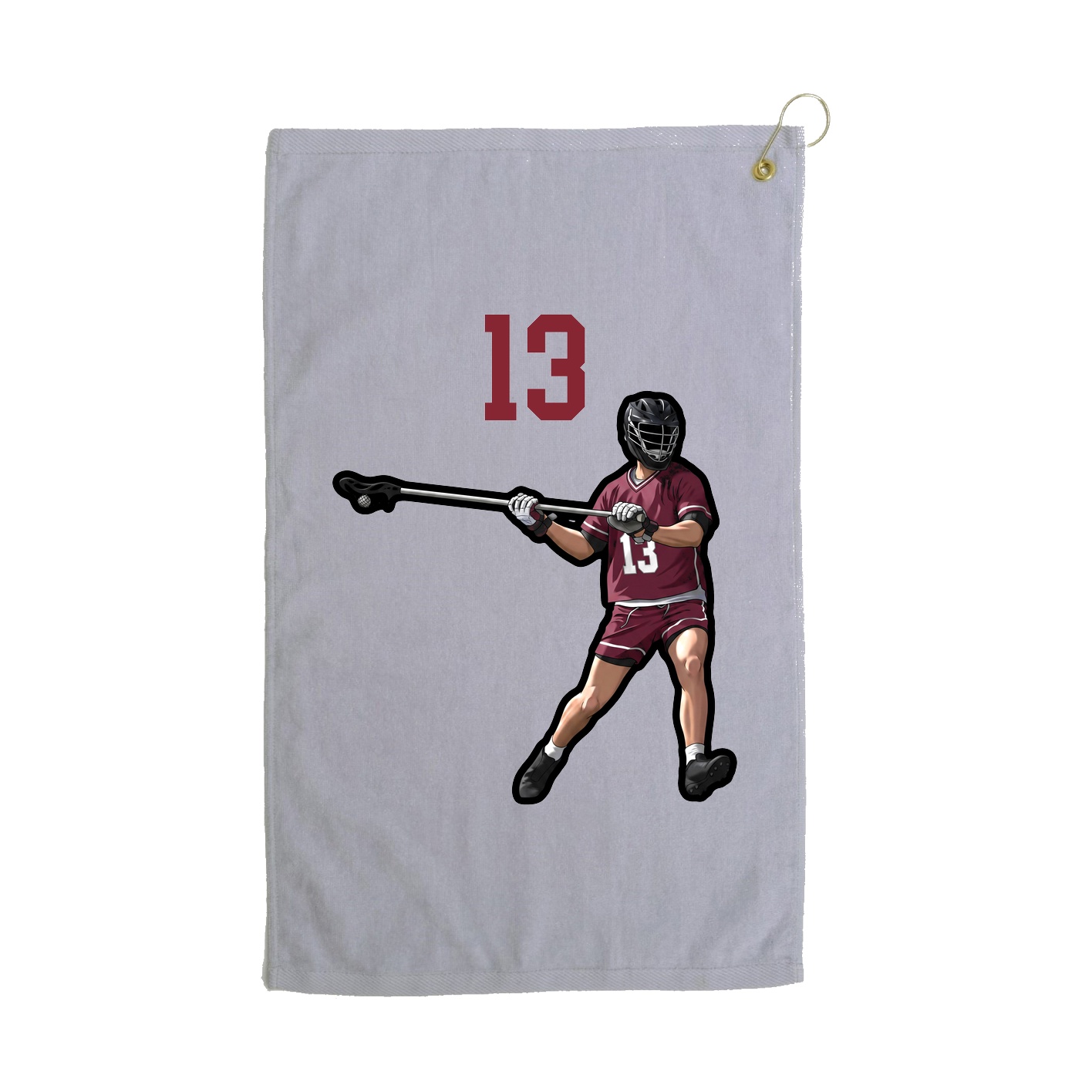 Golf Towel — Number Top in Grey