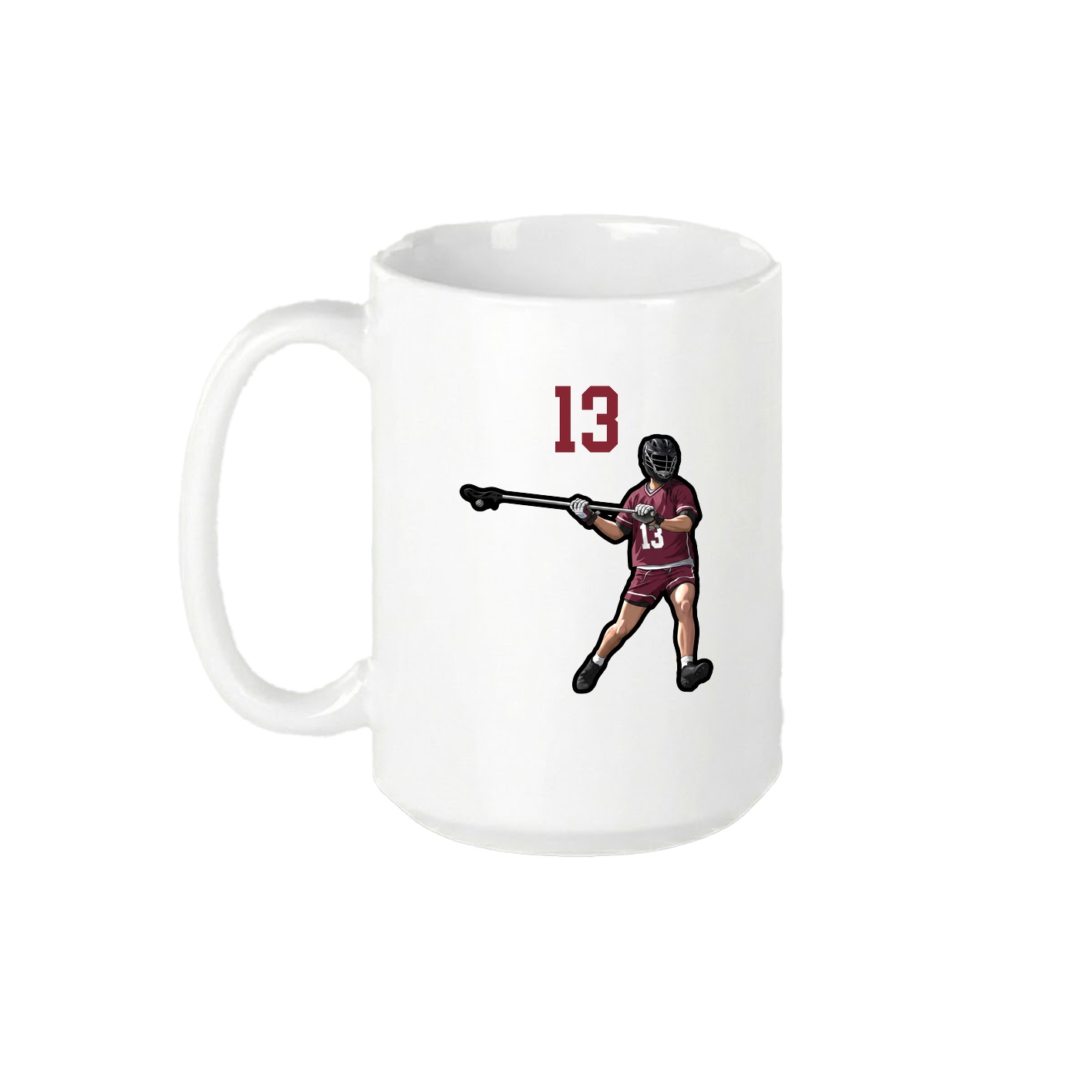 15oz Coffee Mug — Number Top in White