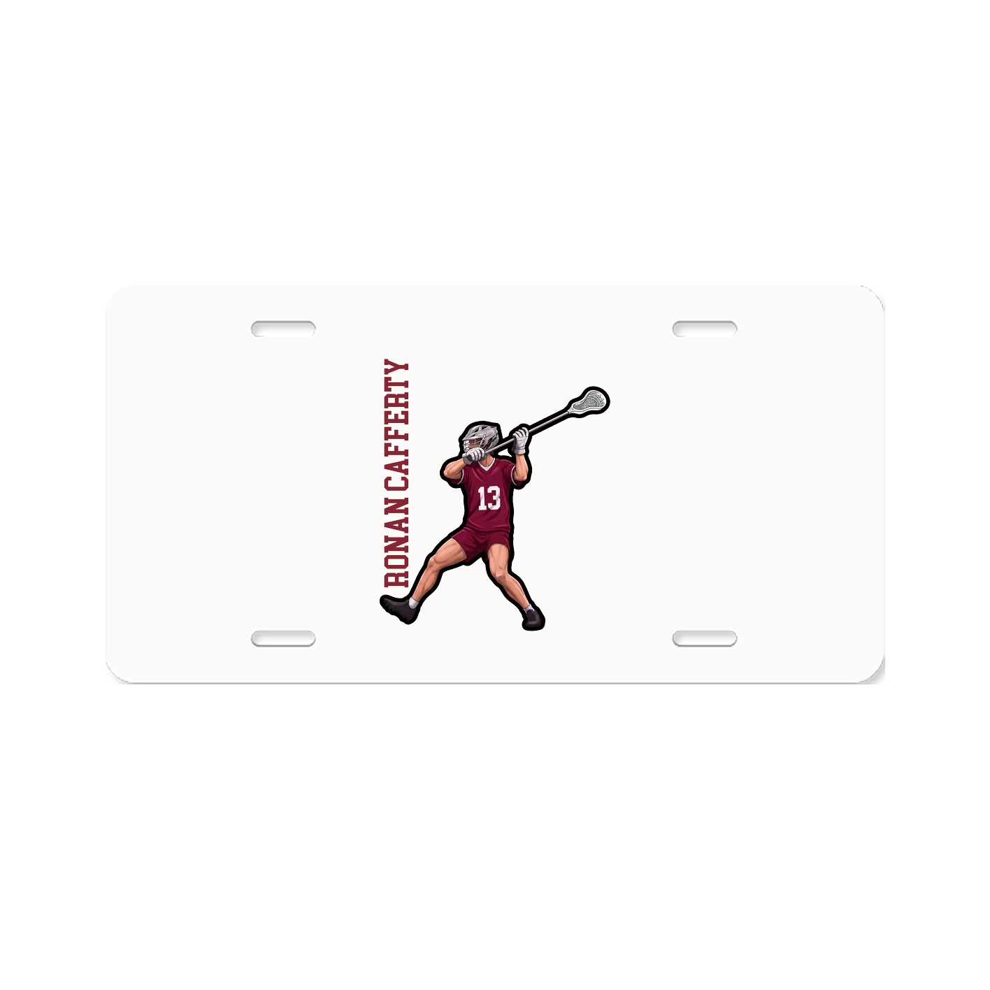 License Plate — Name Vertical in Classic