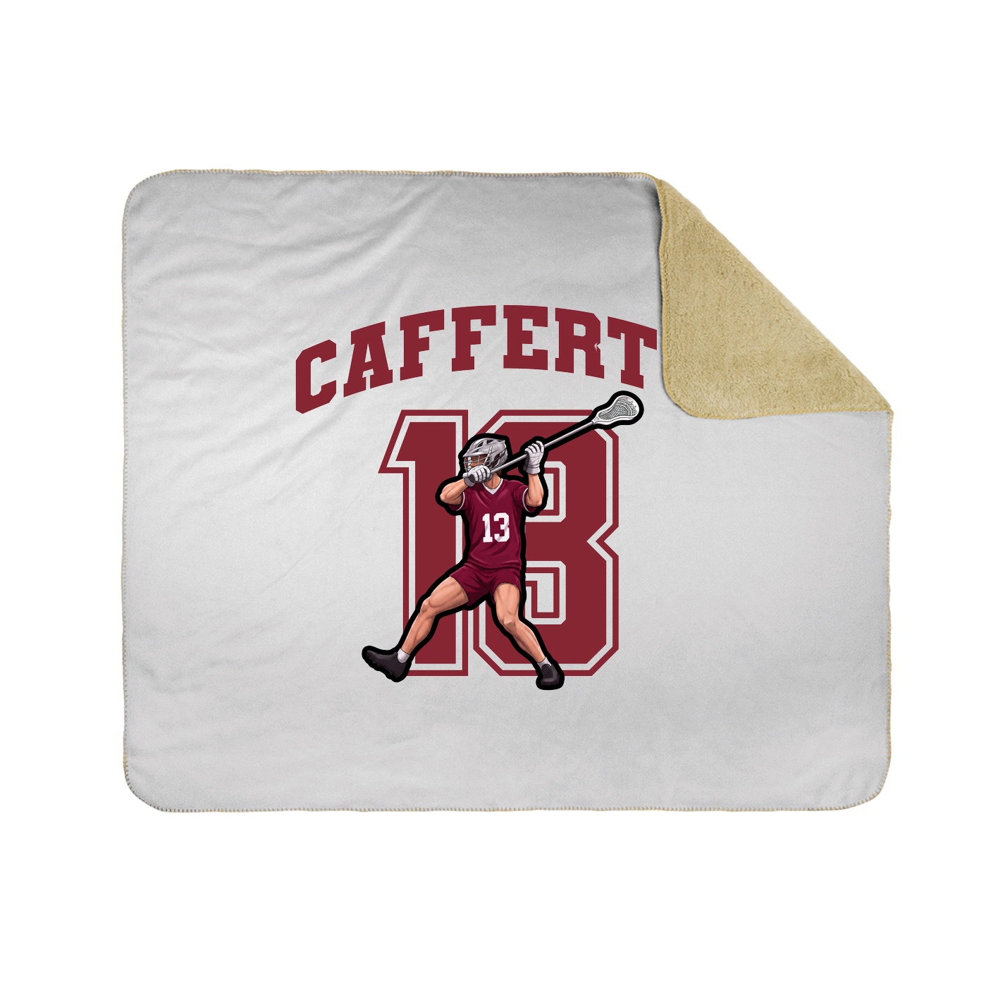 Throw Blanket — Number in White