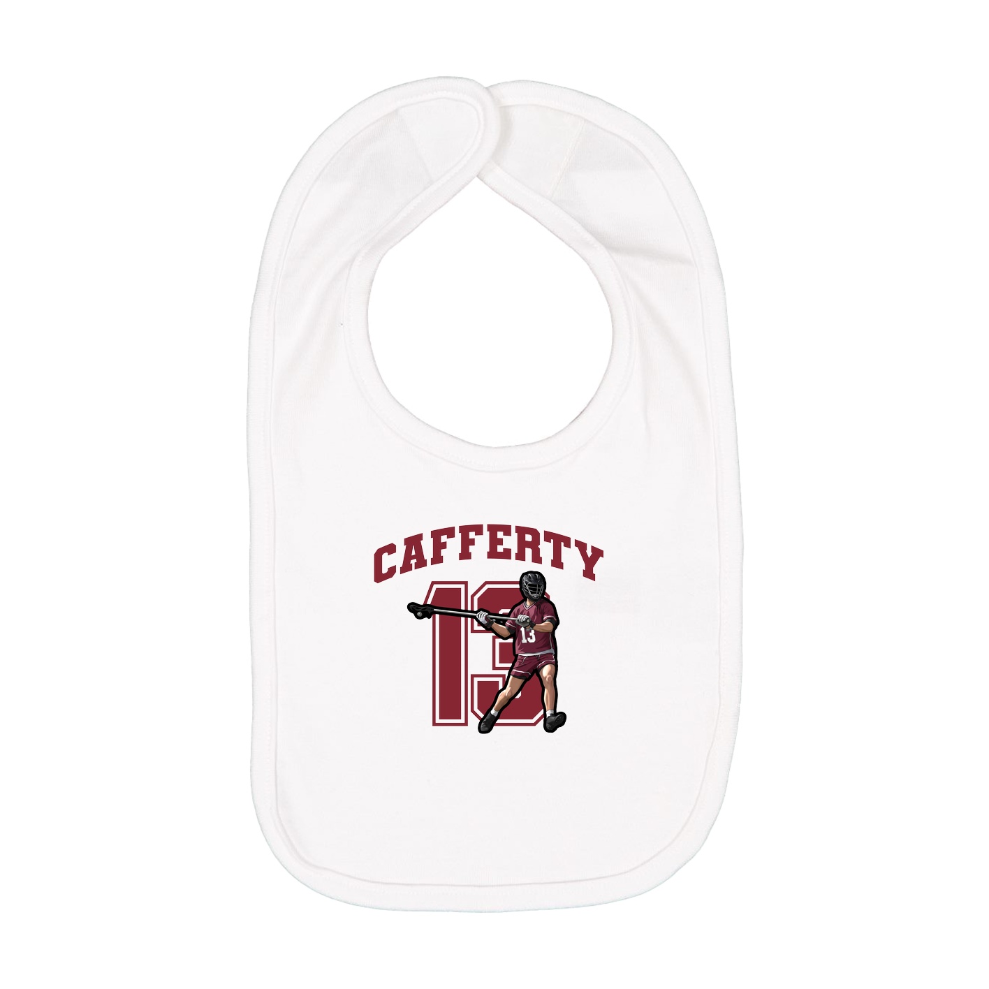 Infant Bib — Number in White