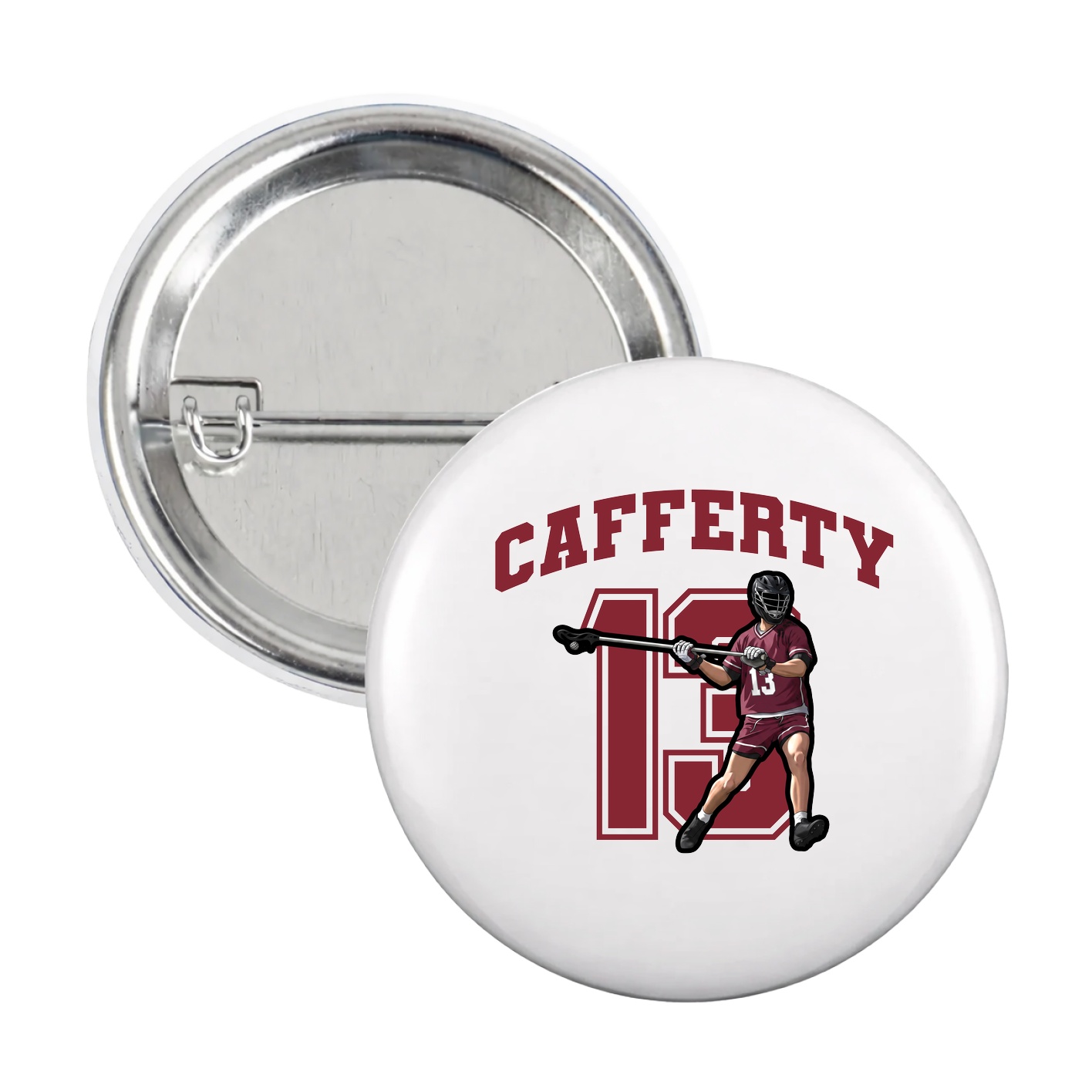 Game Day Button — Number in White