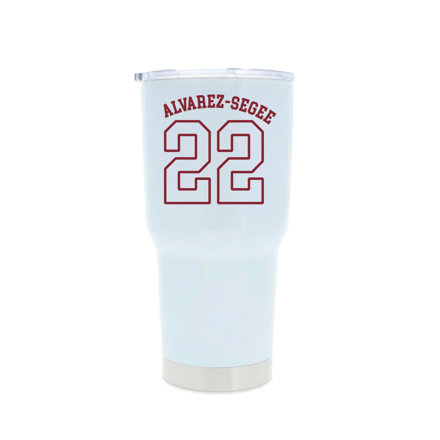 30oz Stainless Steel Tumbler — Shirsey Arch in White