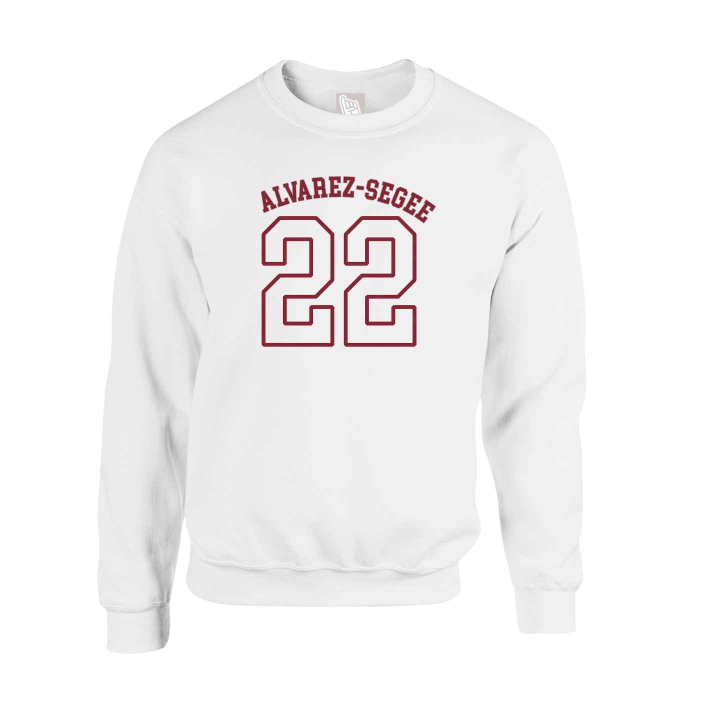 Fleece Crew — Shirsey Arch in White