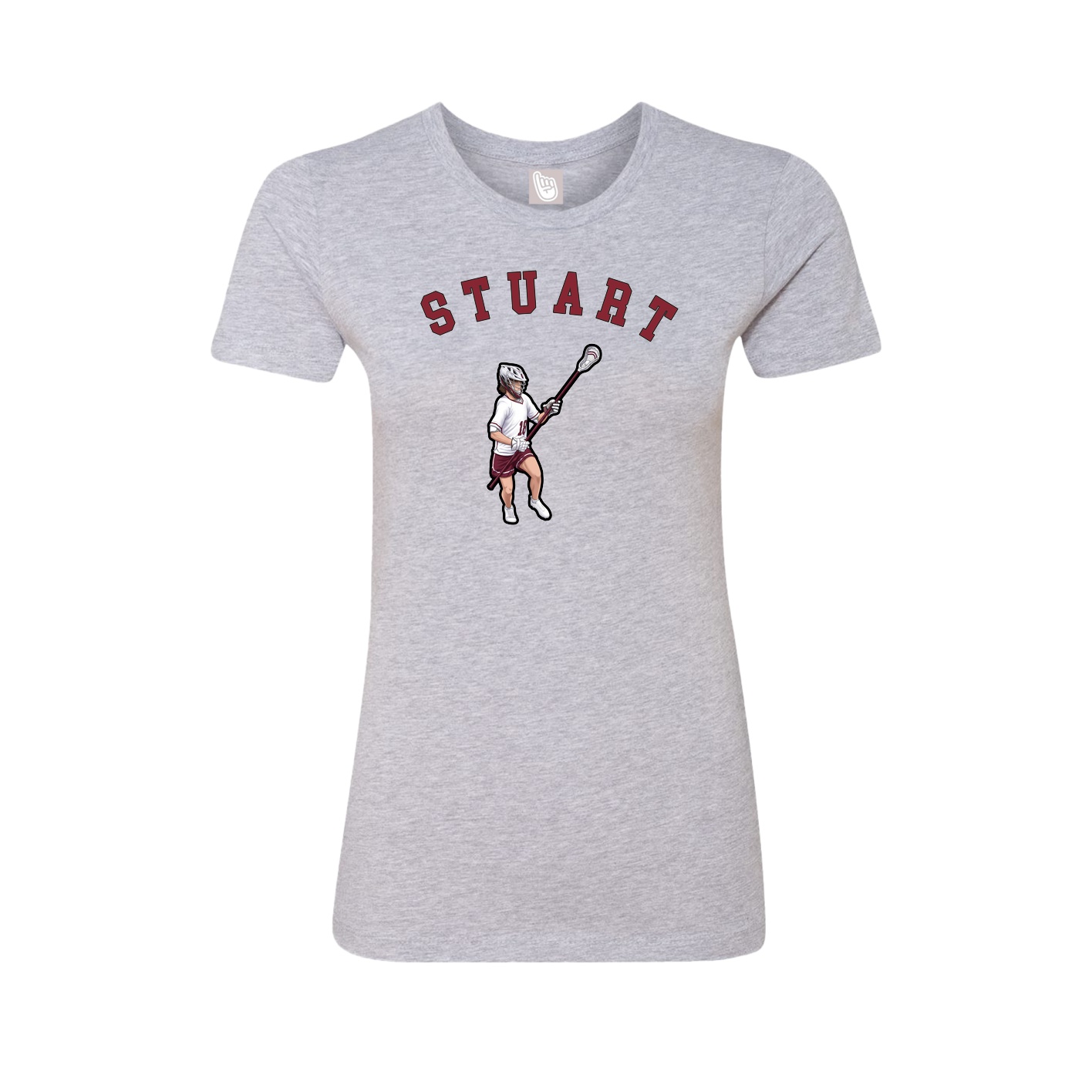 Fitted Women's Tee — Shirsey Arch in Grey
