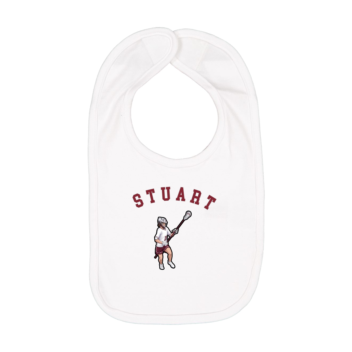 Infant Bib — Shirsey Arch in White