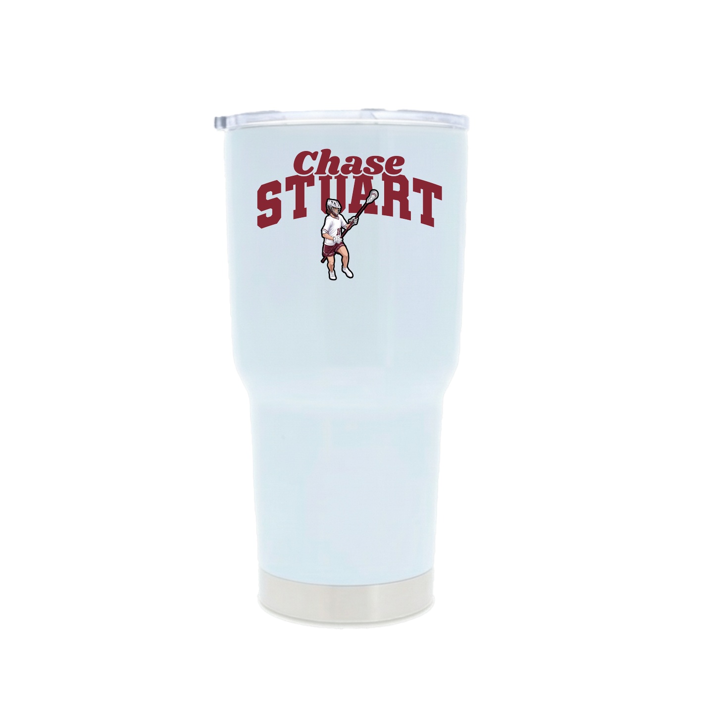 30oz Stainless Steel Tumbler — Signature Arch in White