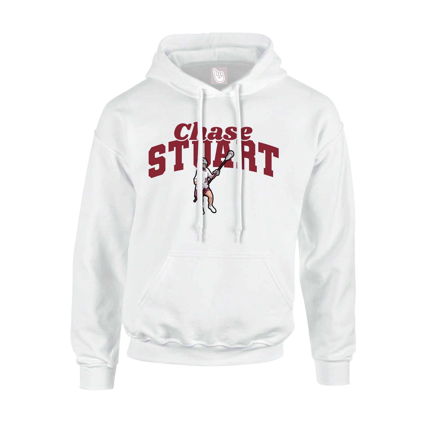 Youth Hoodie — Signature Arch in White