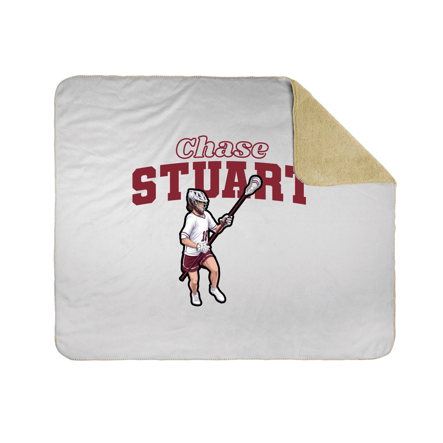Throw Blanket — Name Arch in White