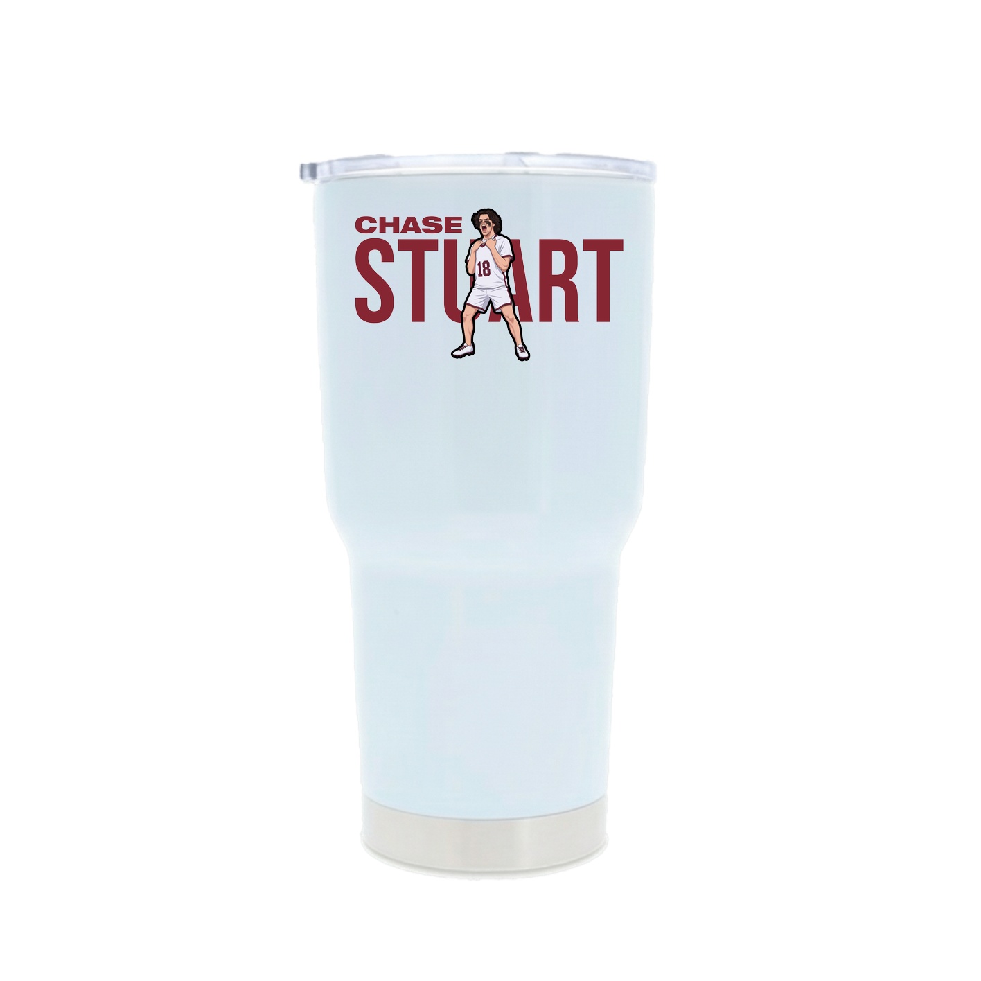 30oz Stainless Steel Tumbler — Player Name in White
