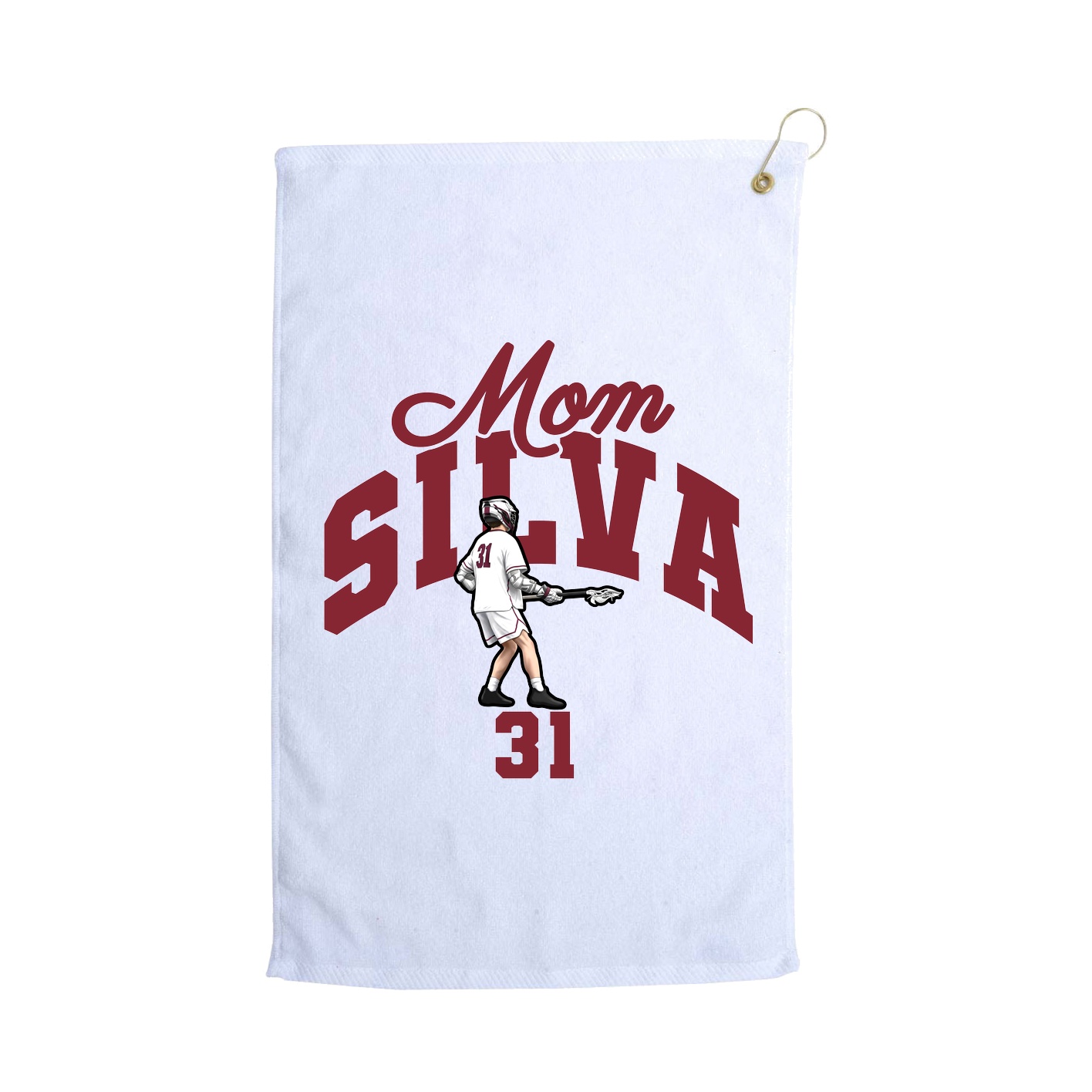 Golf Towel — Mothers Day Arch in White