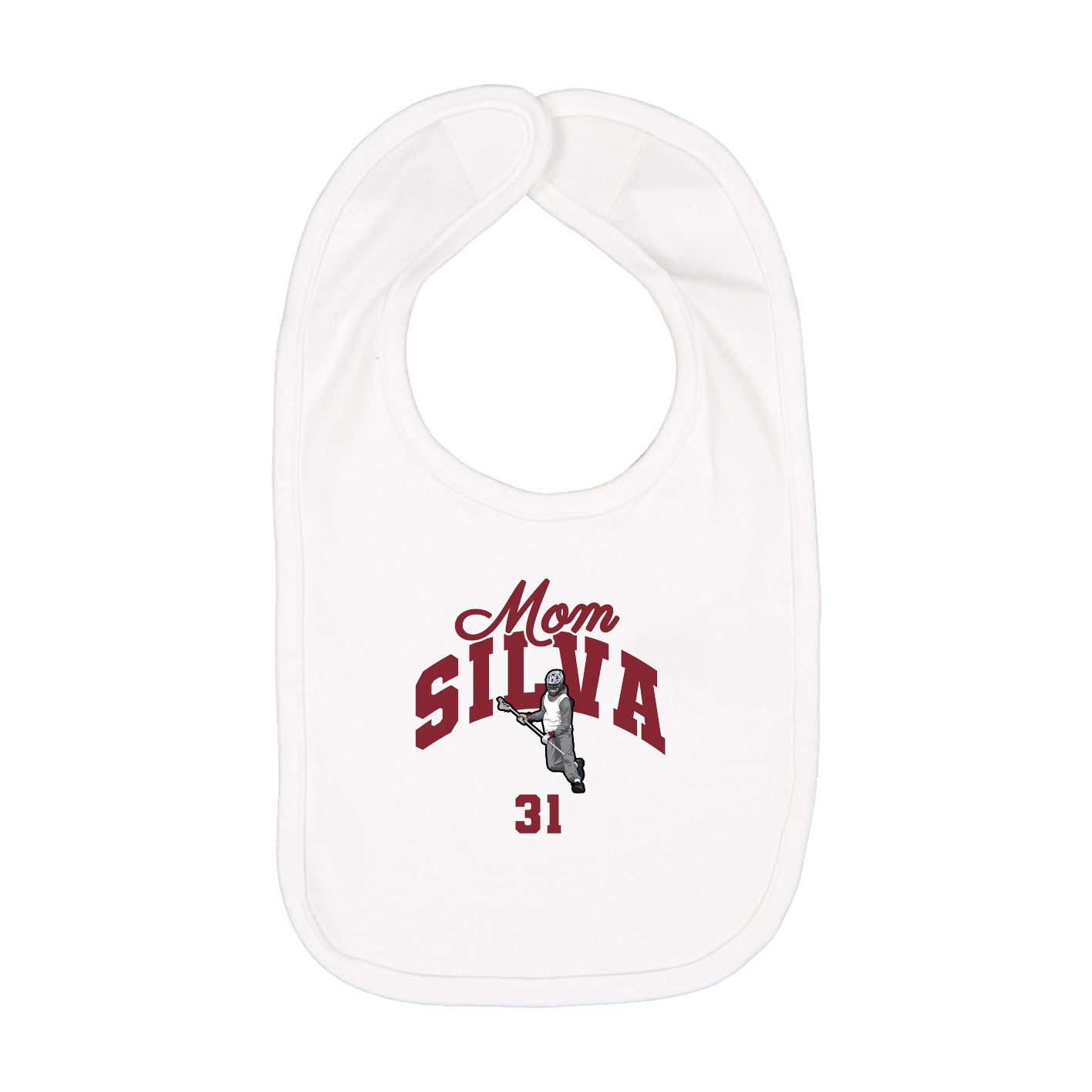 Infant Bib — Mothers Day Arch in White