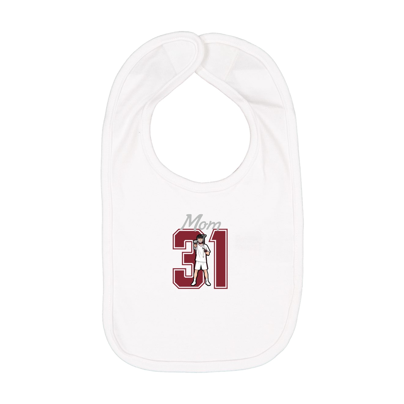 Infant Bib — Mothers Day Shirsey in White