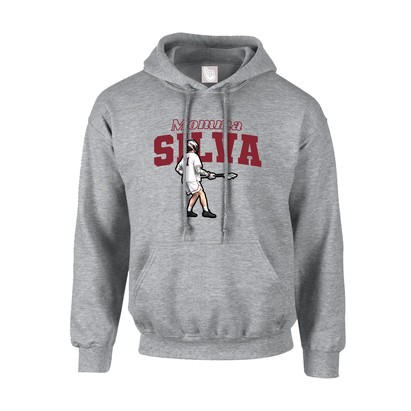 Youth Hoodie — Mothers Day Block in Grey