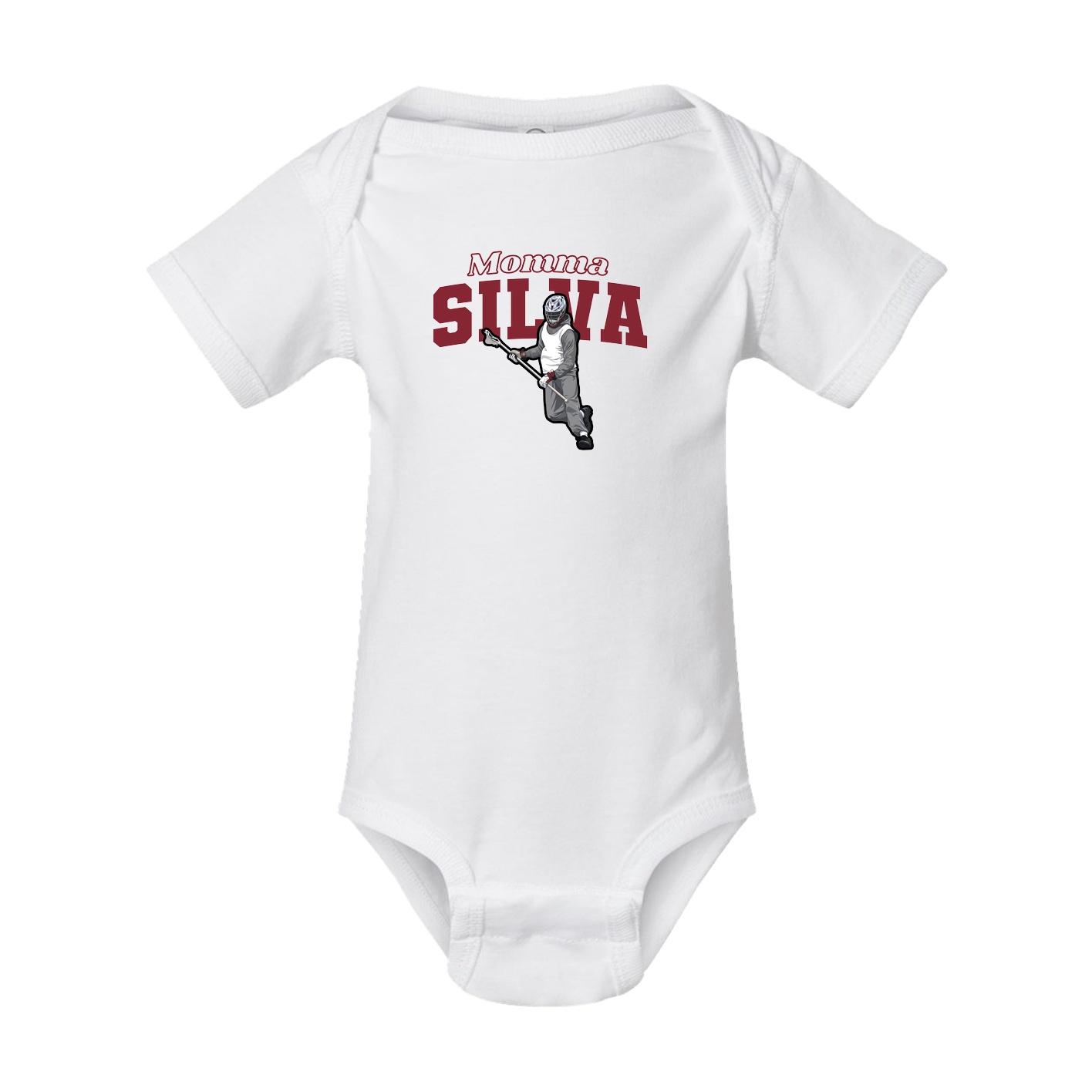 Baby Onesie — Mothers Day Block in White