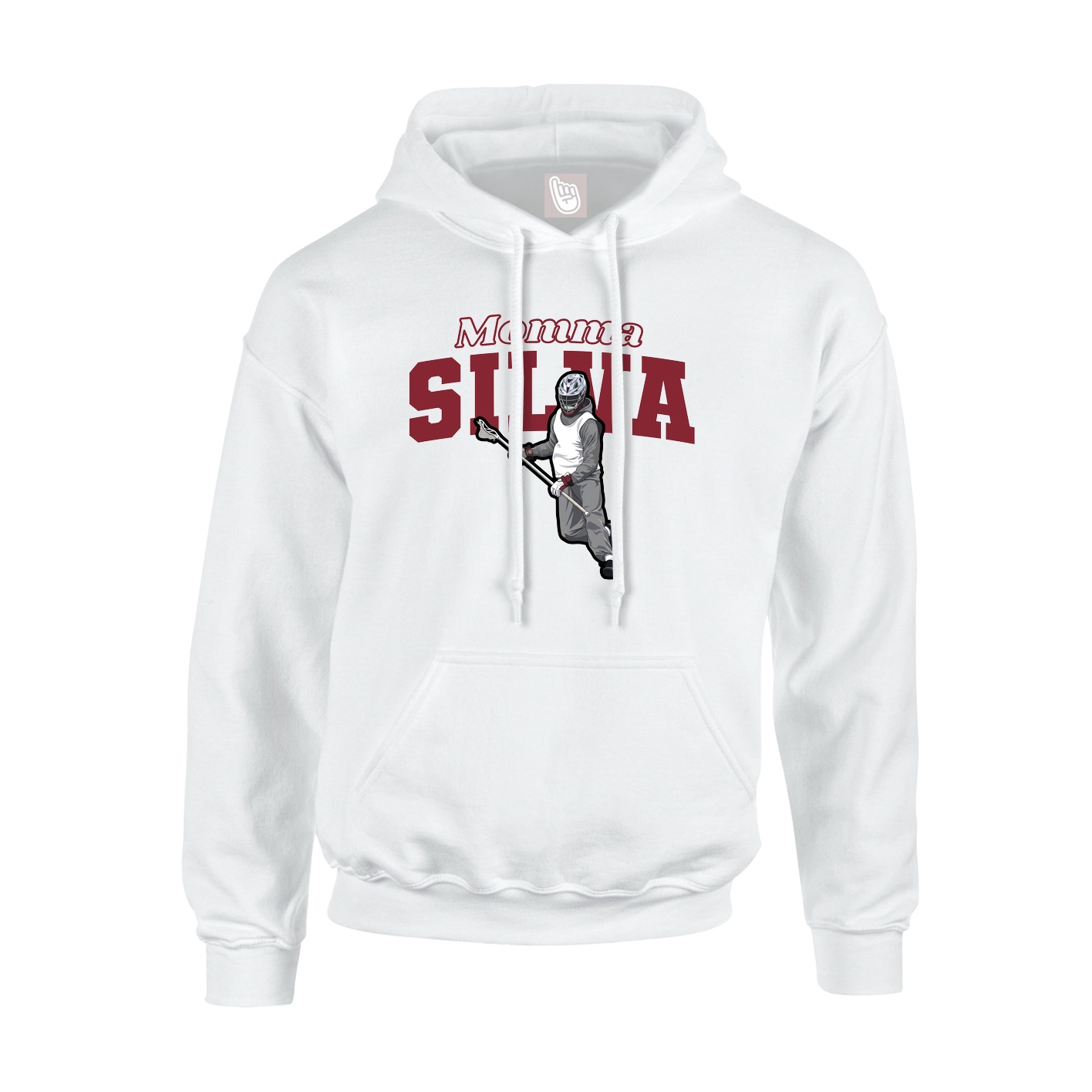 Youth Hoodie — Mothers Day Block in White