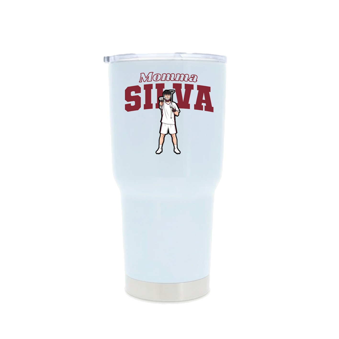 30oz Stainless Steel Tumbler — Mothers Day Block in White