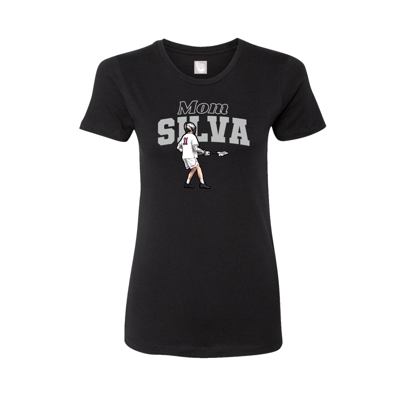 Womens Tee — Mothers Day Block in Black