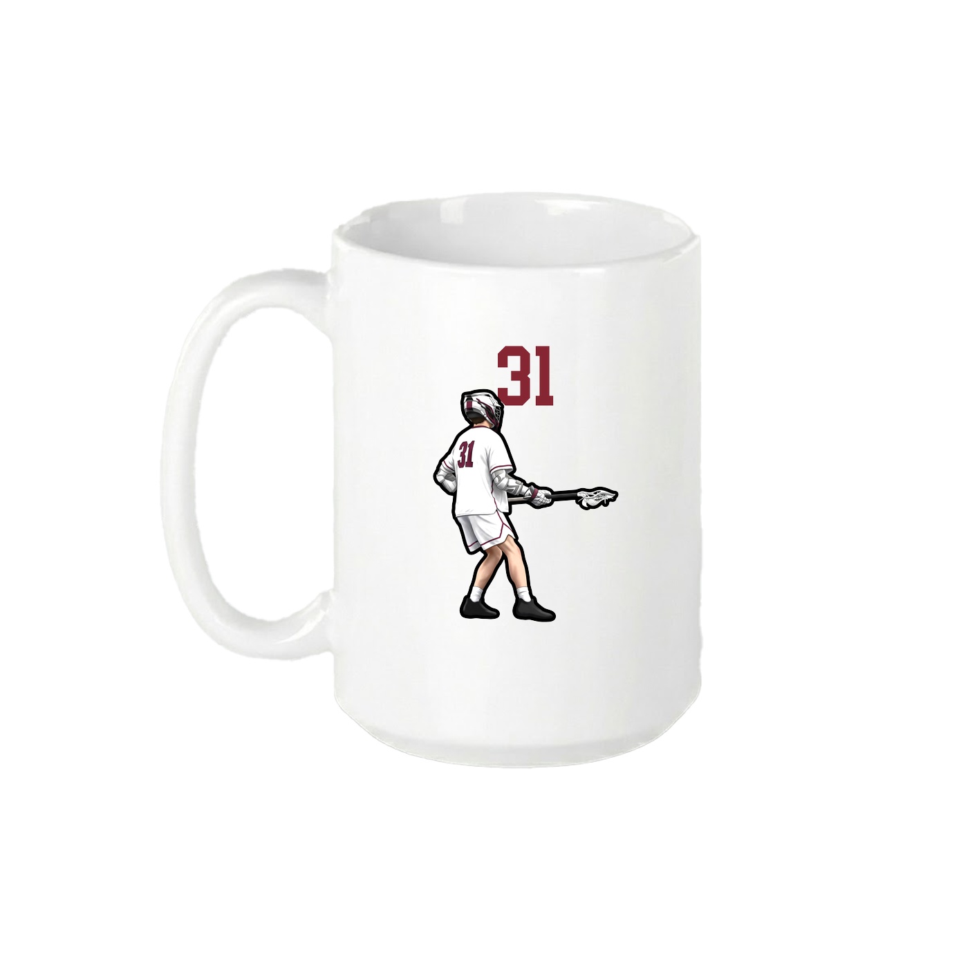 15oz Coffee Mug — Number Top in White