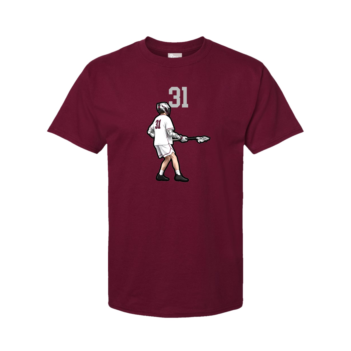 Tee — Number Top in Cardinal