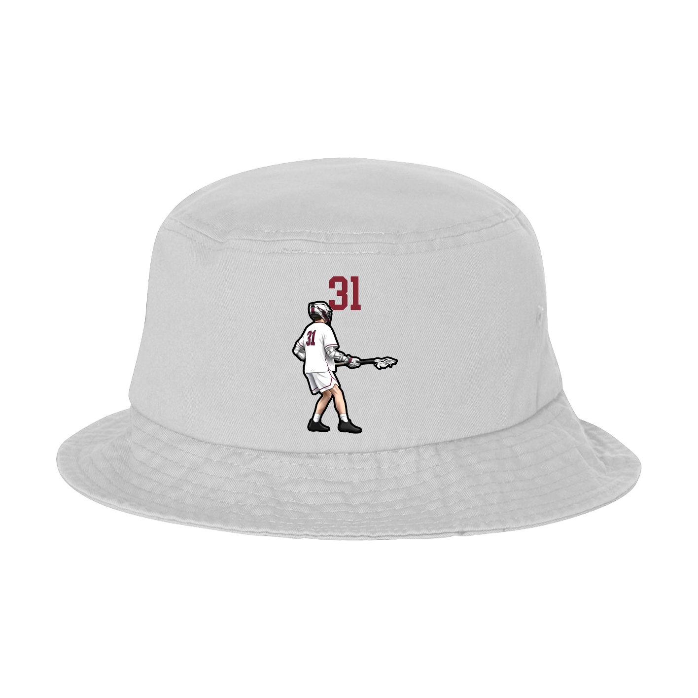Bucket Cap — Number Top in White