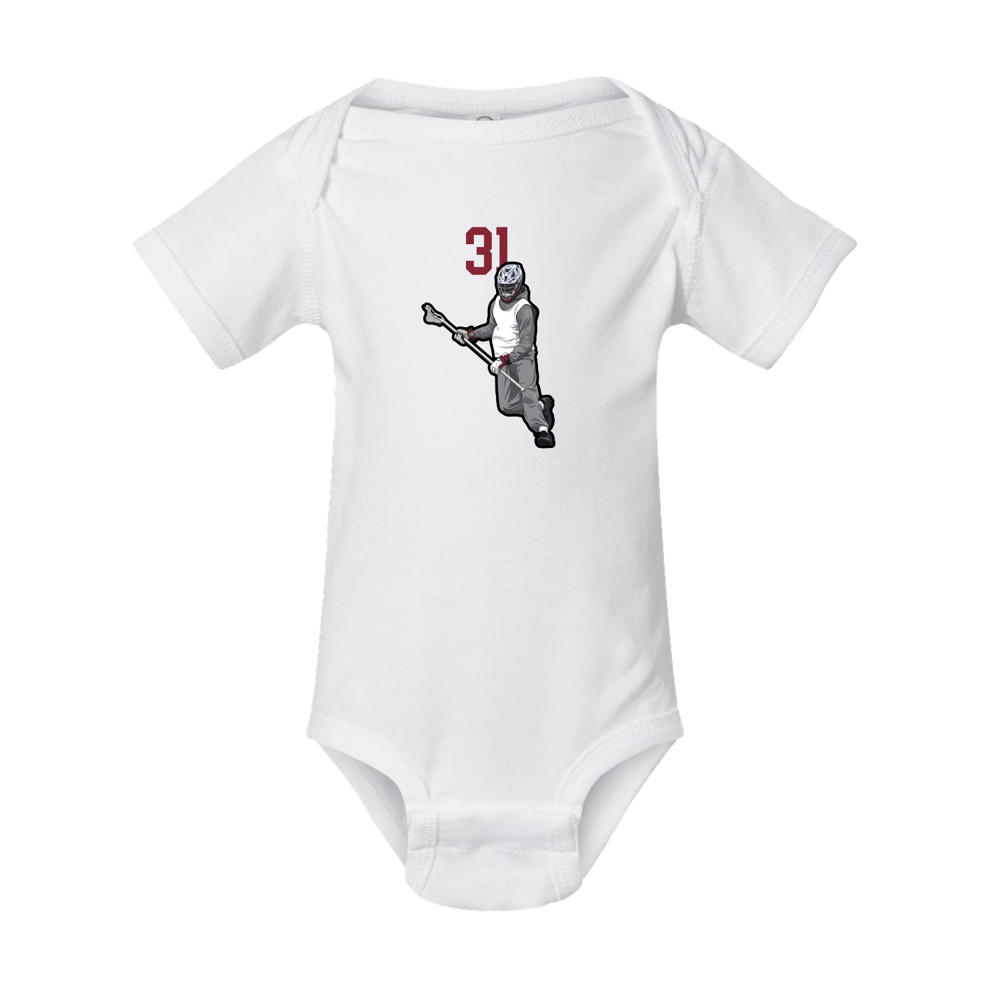 Baby Onesie — Number Top in White