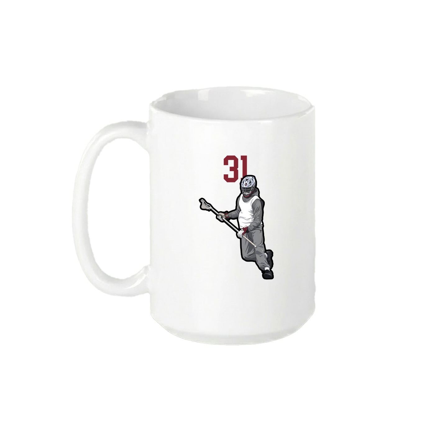 15oz Coffee Mug — Number Top in White