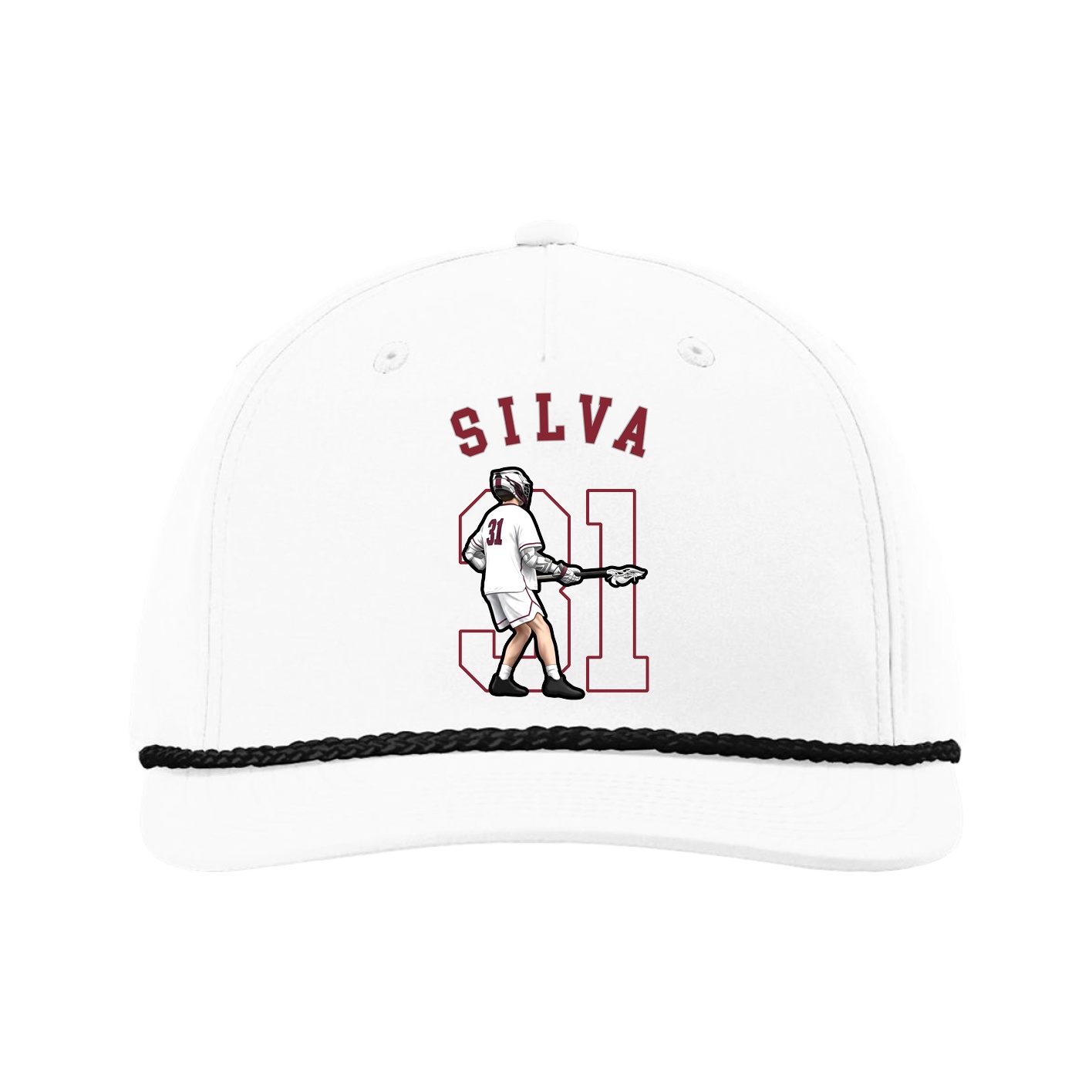 Five-Panel Classic Rope Cap — Shirsey Arch in White