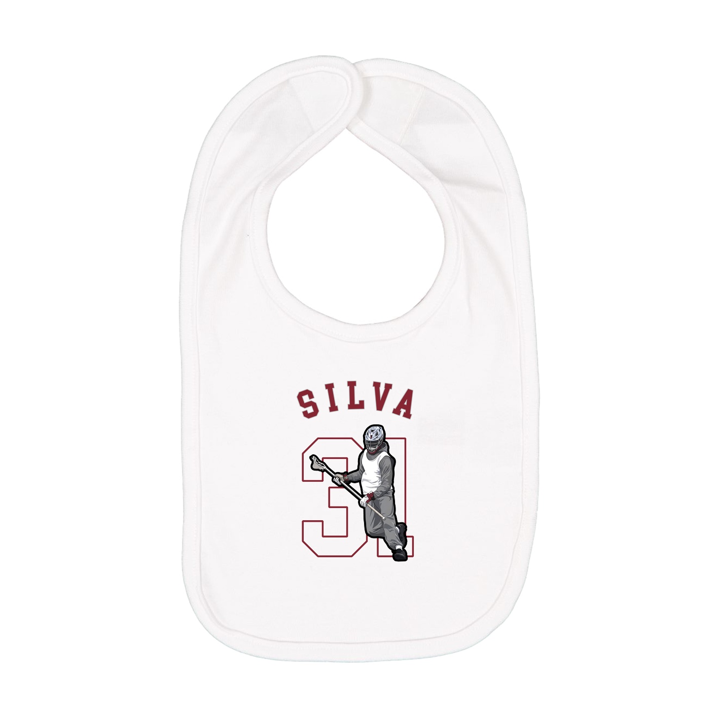 Infant Bib — Shirsey Arch in White