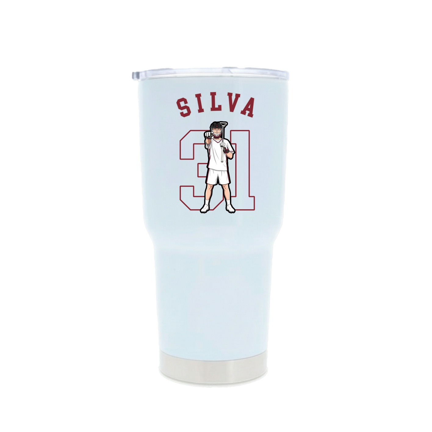 30oz Stainless Steel Tumbler — Shirsey Arch in White