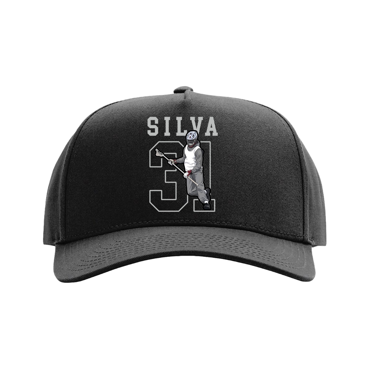 Full Fabric Five-Panel Champ Cap — Shirsey in Black