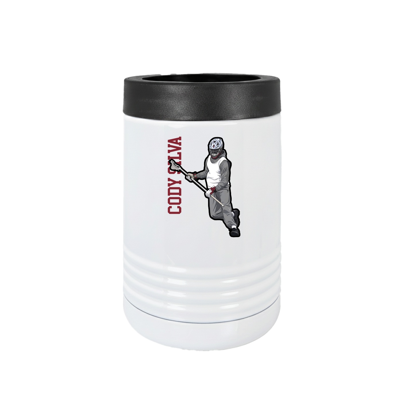 Beverage Holder — Name Vertical in White